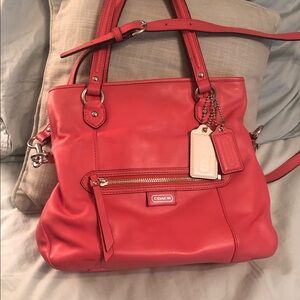 COACH F23901 DAISY MIA CORAL LEATHER CONVERTIBLE CROSS-BODY BAG NWOT! MSRP $375.